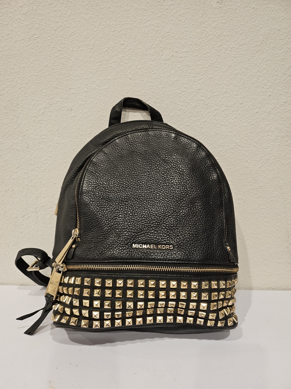 Michael Kors Rhea Medium Studded Leather Backpack